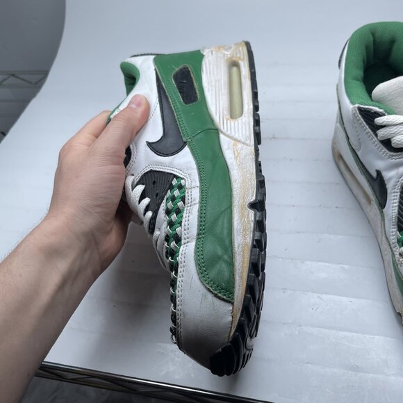 Y2K Nike Air Max 90 Premium White Black Pine Green 11 Men 313650-101 Read* - Picture 13 of 16